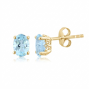 14K Yellow Gold - Aquamarine