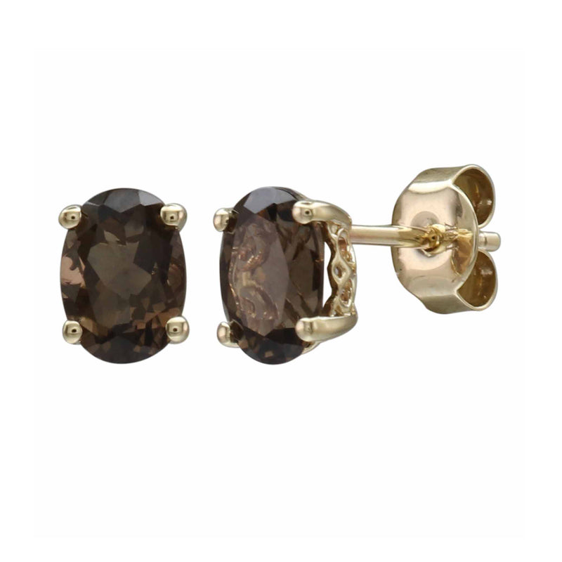 14K Yellow Gold - Smoky Quartz