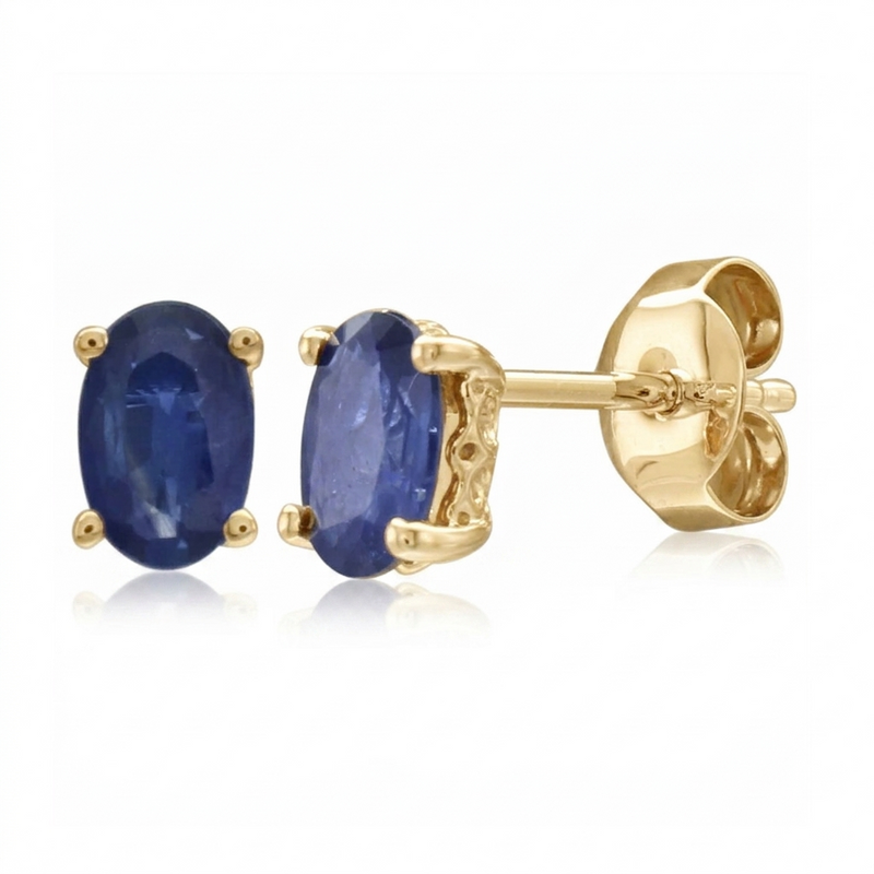 14K Yellow Gold - Sapphire