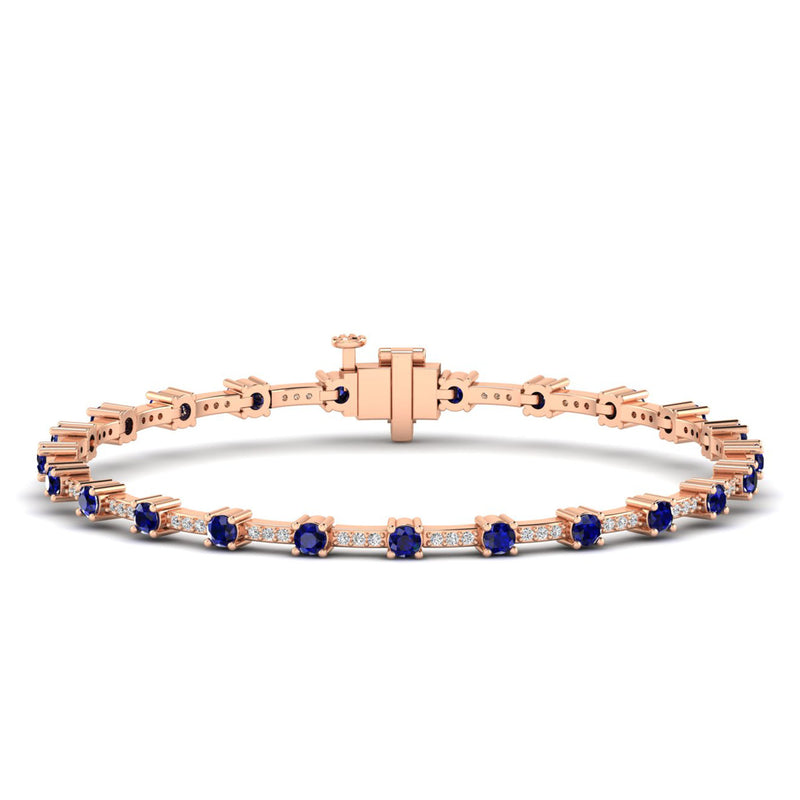 14K Rose Gold - Sapphire