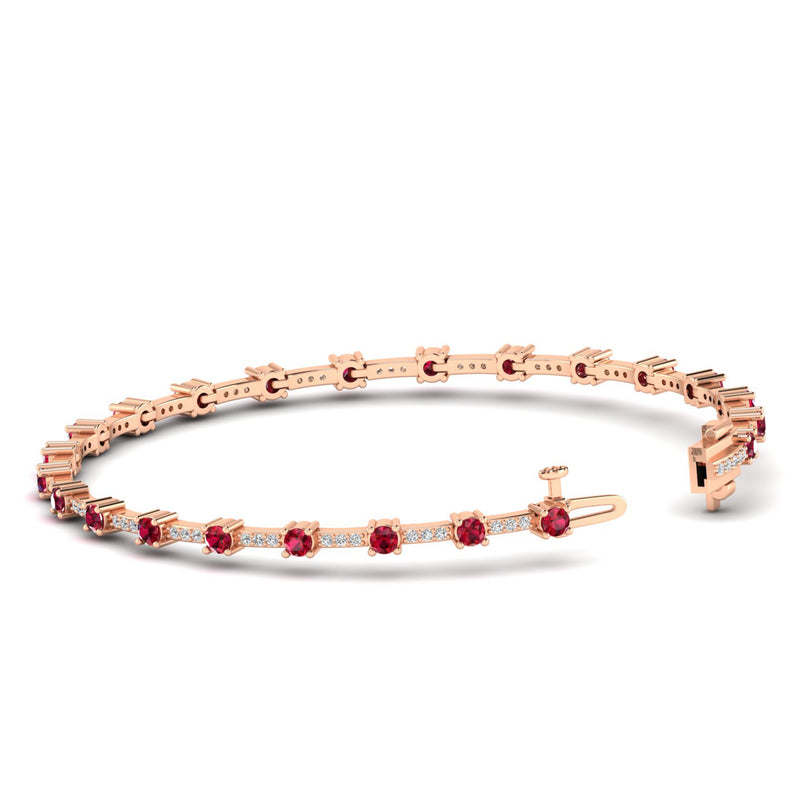 14K Rose Gold - Ruby