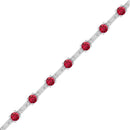 14K White Gold - Ruby