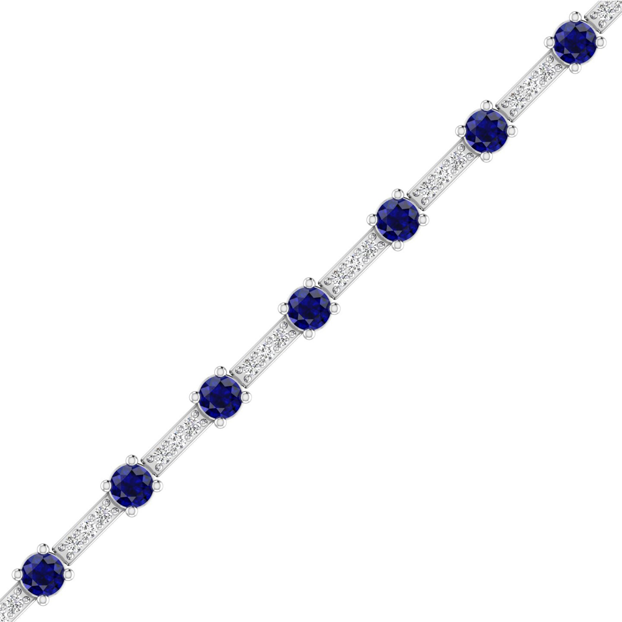 14K White Gold - Sapphire