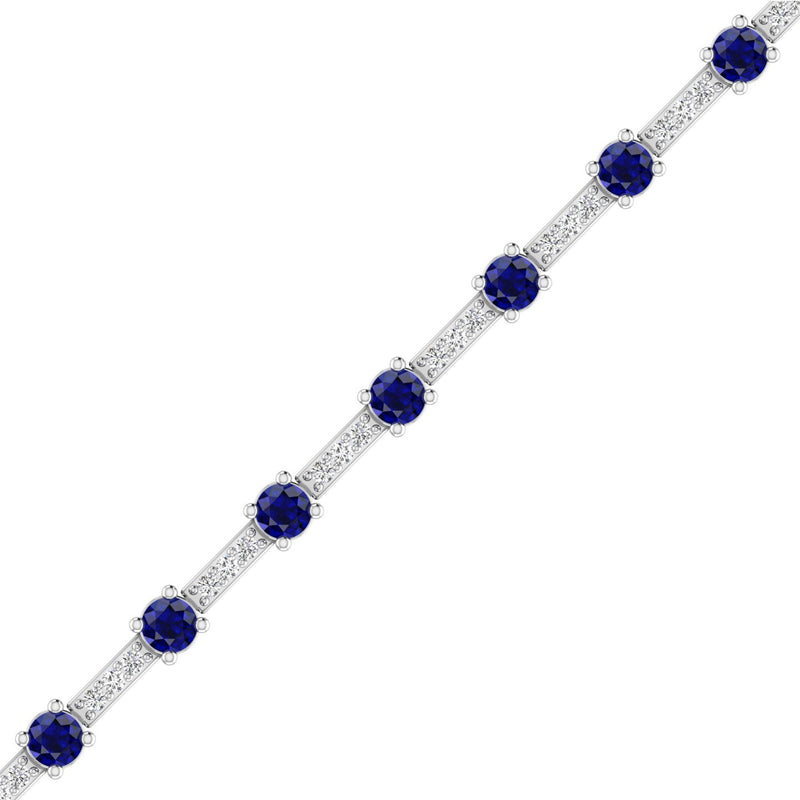 14K White Gold - Sapphire