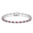 14K White Gold - Ruby