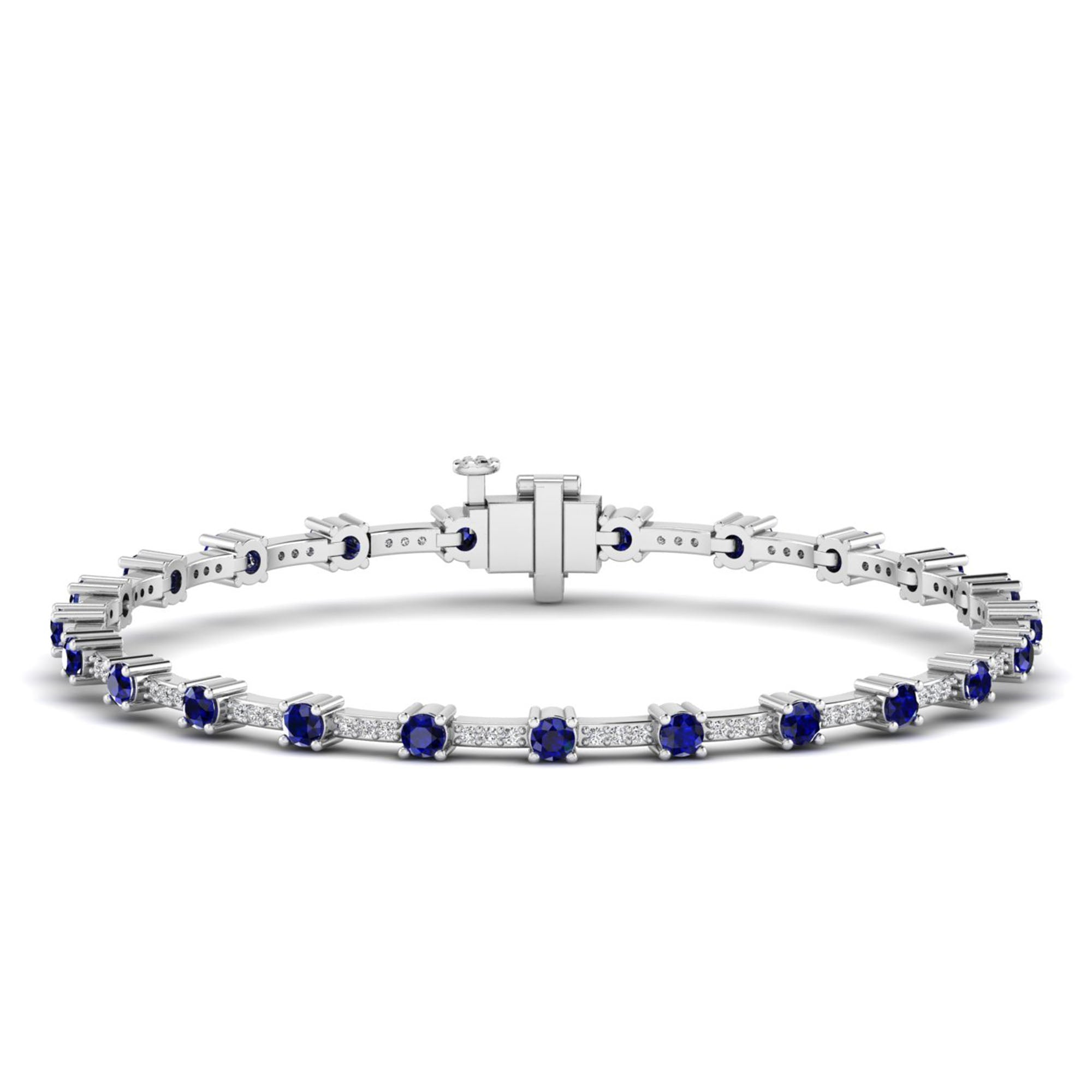 14K White Gold - Sapphire