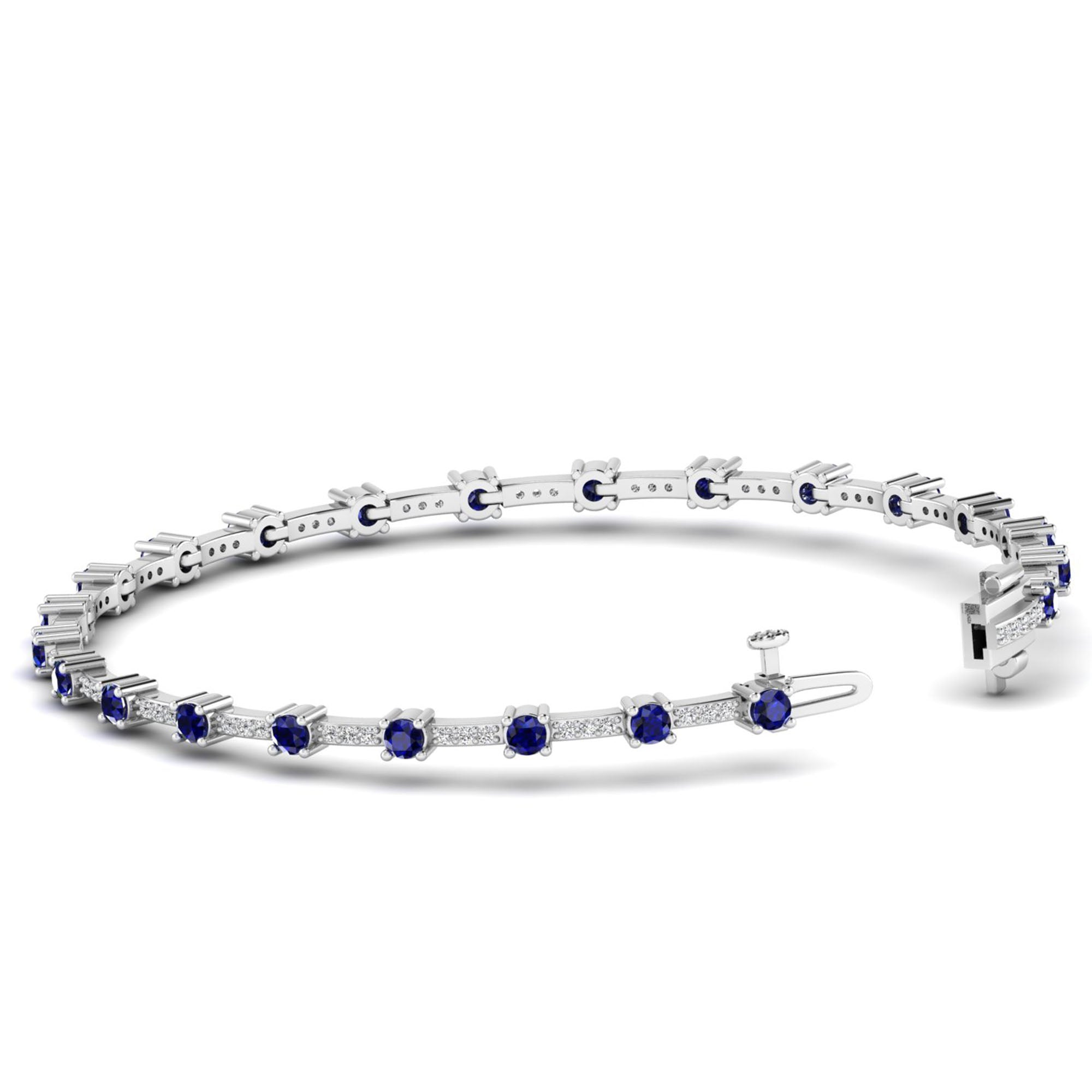 14K White Gold - Sapphire