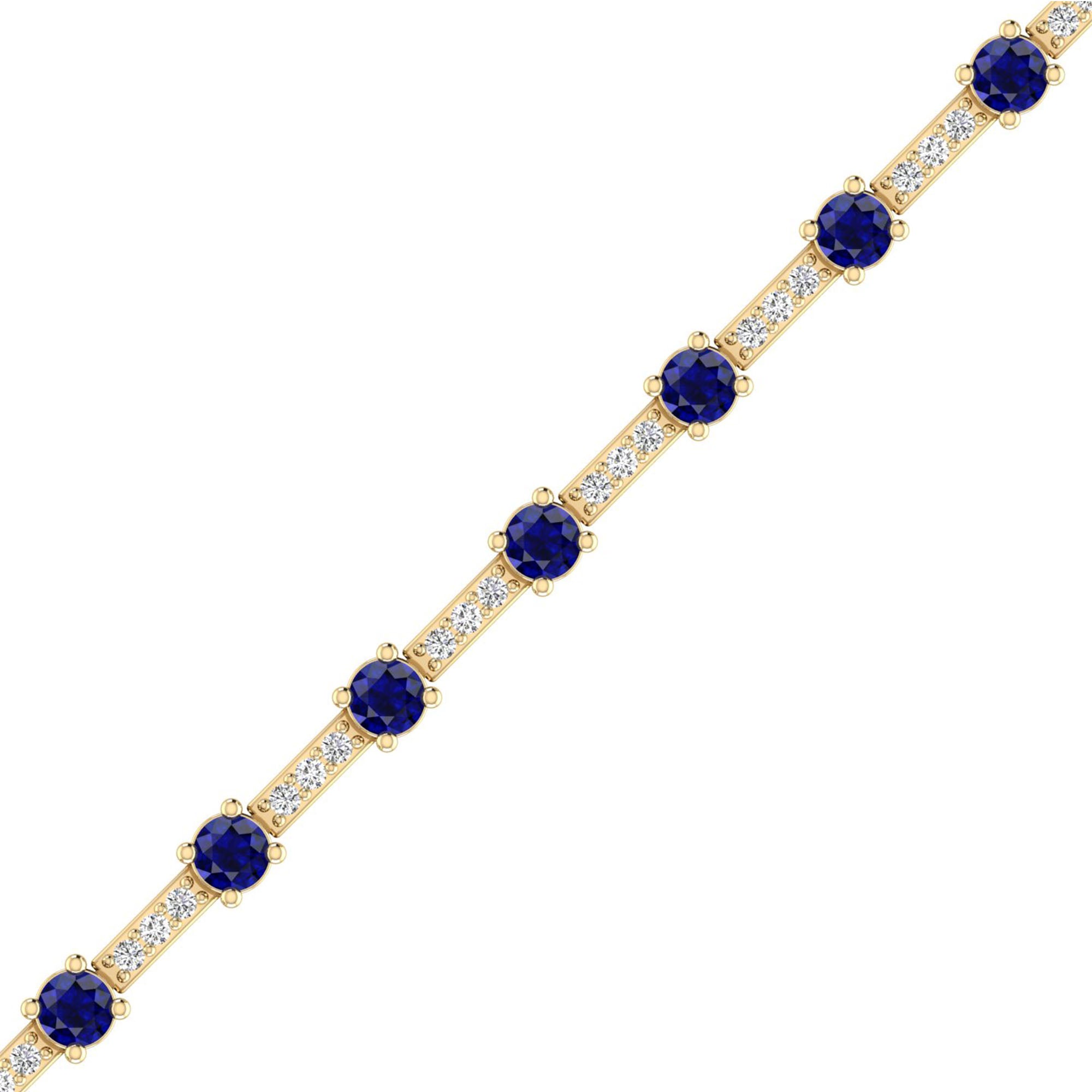 14K Yellow Gold - Sapphire