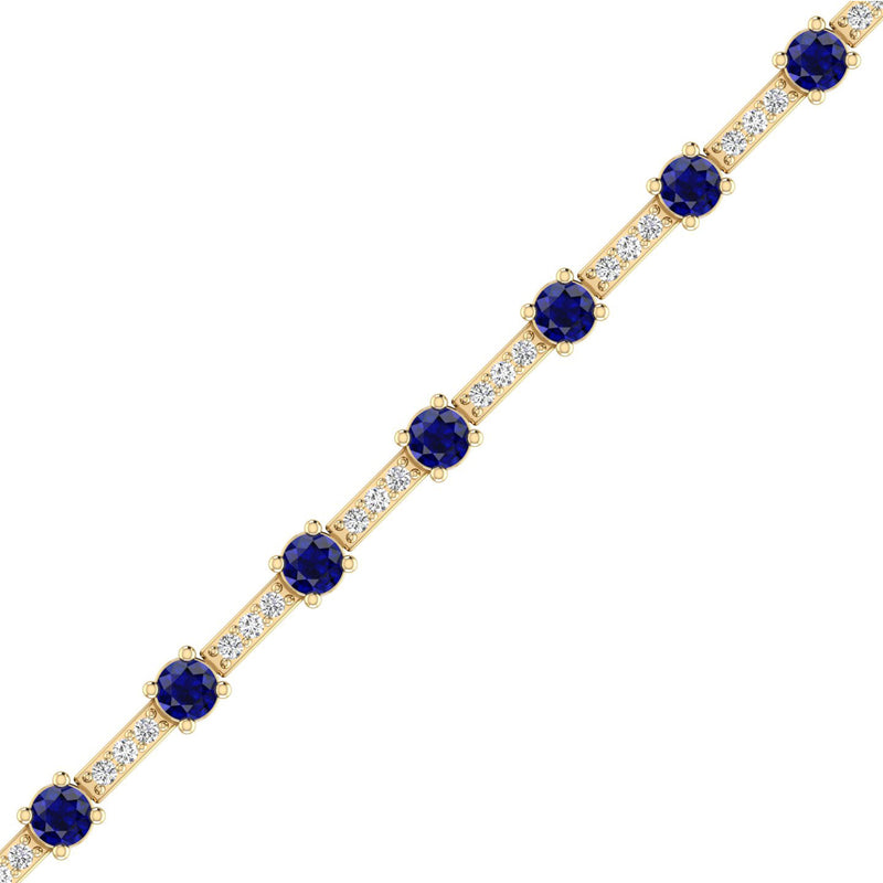 14K Yellow Gold - Sapphire