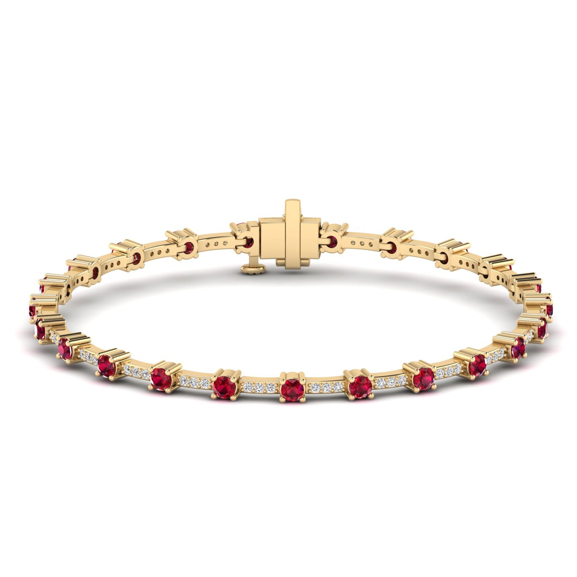 14K Yellow Gold - Ruby