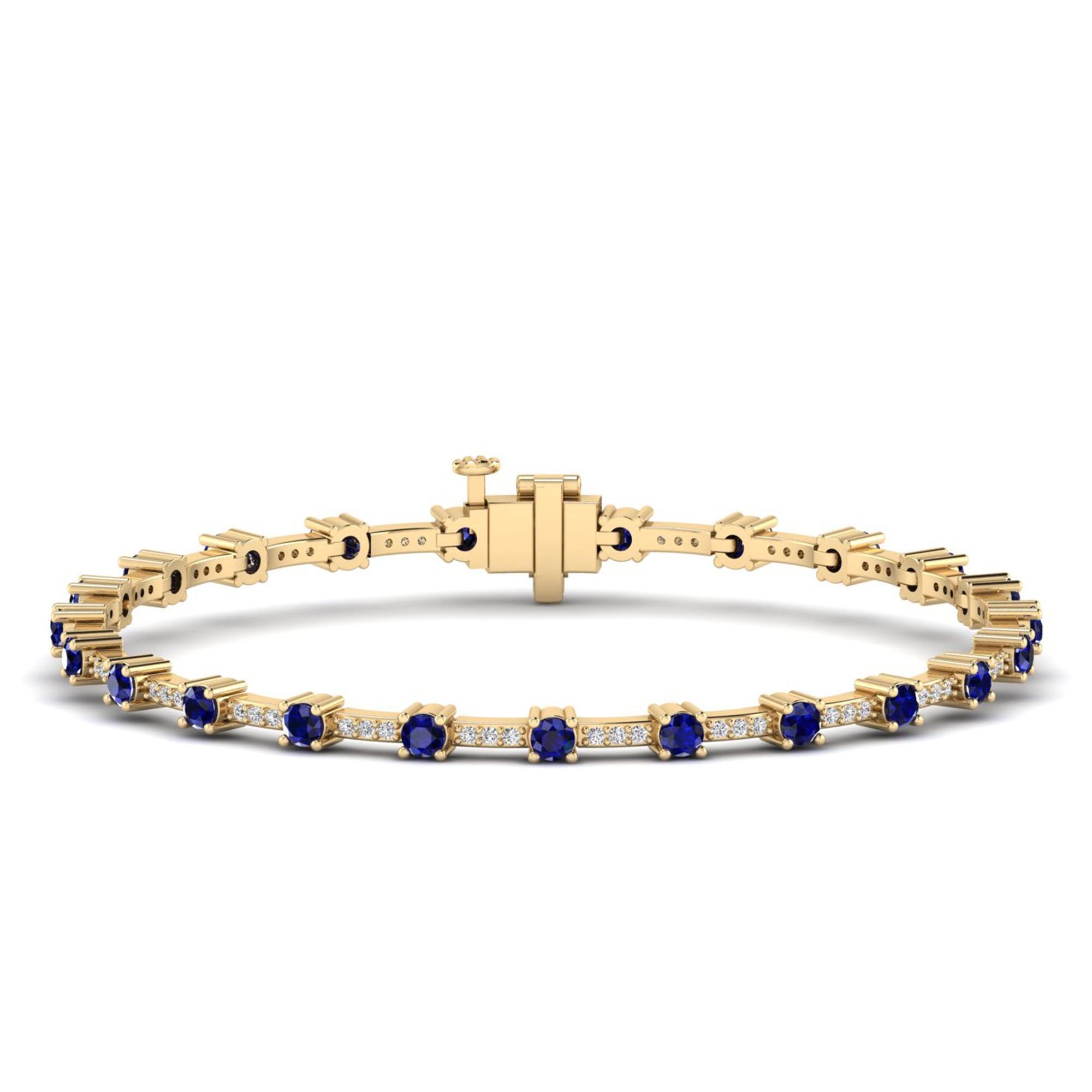14K Yellow Gold - Sapphire