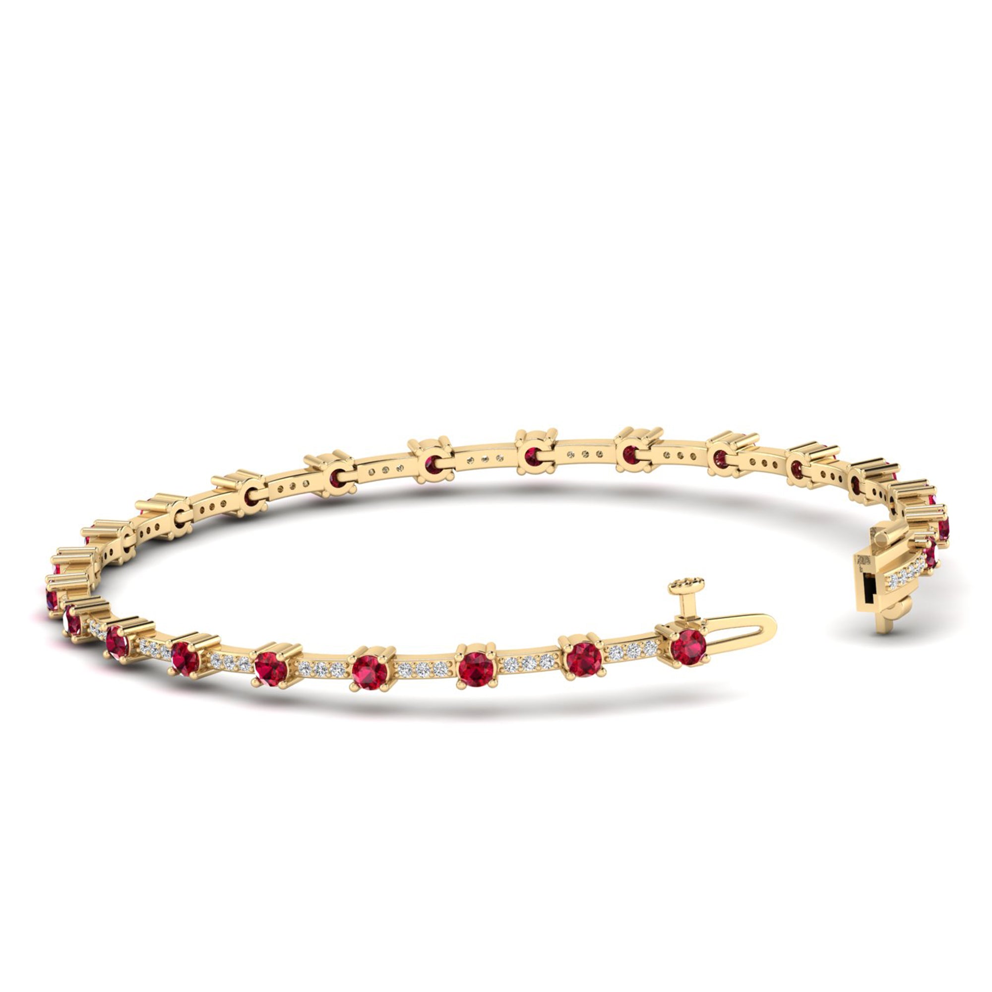 14K Yellow Gold - Ruby