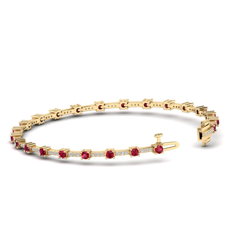 14K Yellow Gold - Ruby