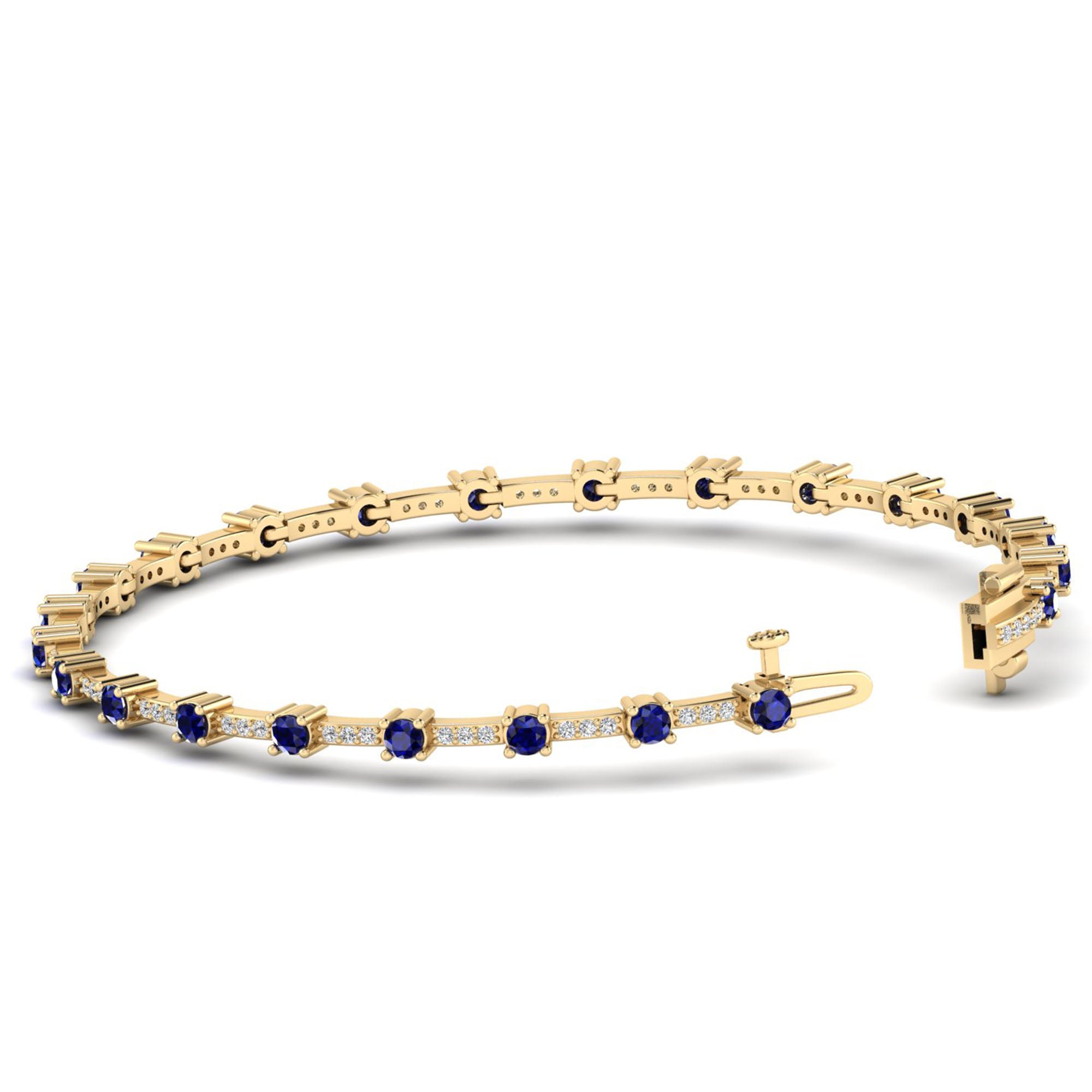 14K Yellow Gold - Sapphire