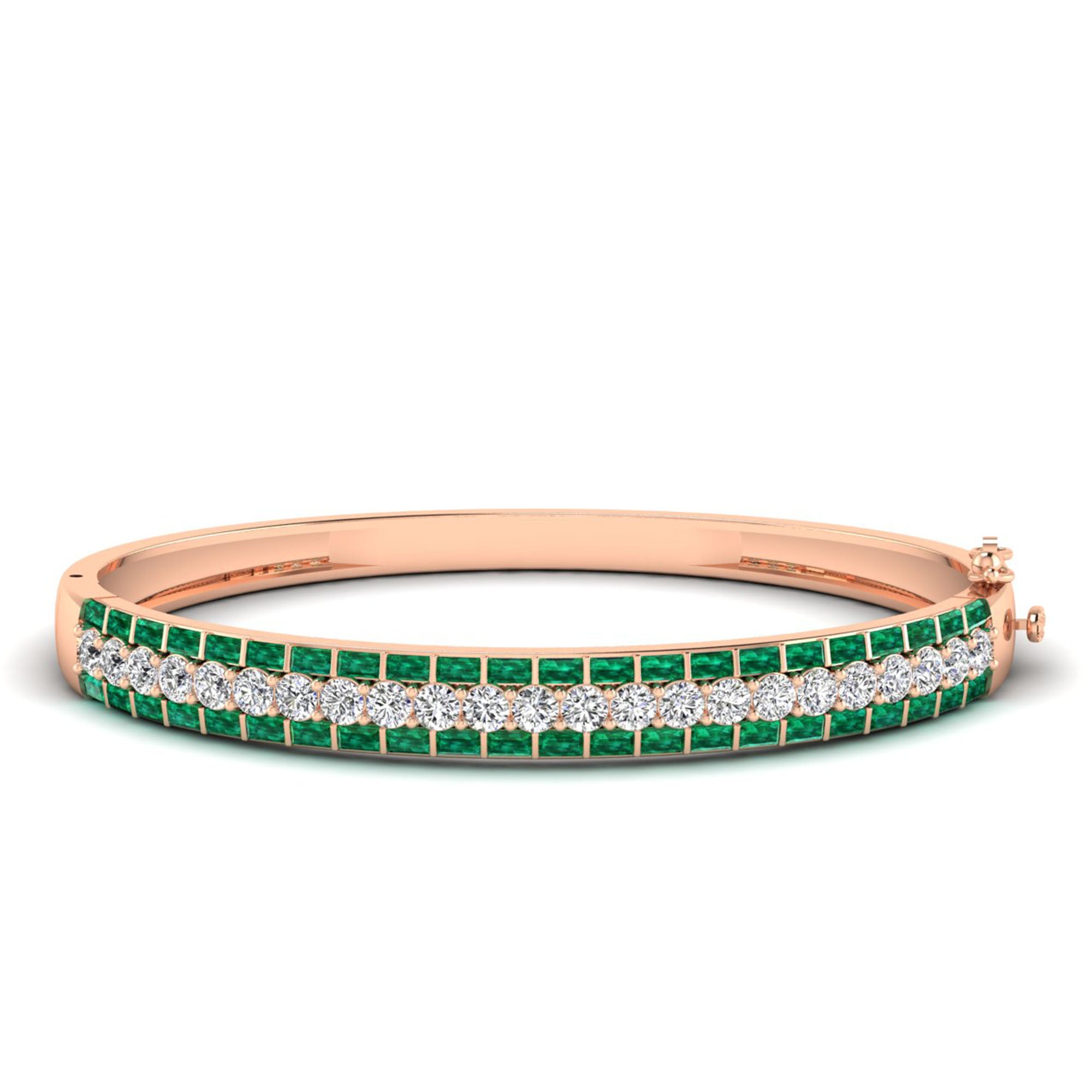 14K Rose Gold - Emerald