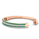 14K Rose Gold - Emerald