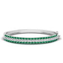14K White Gold - Emerald
