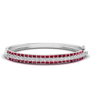 14K White Gold - Ruby