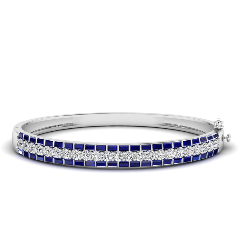 14K White Gold - Sapphire