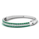 14K White Gold - Emerald