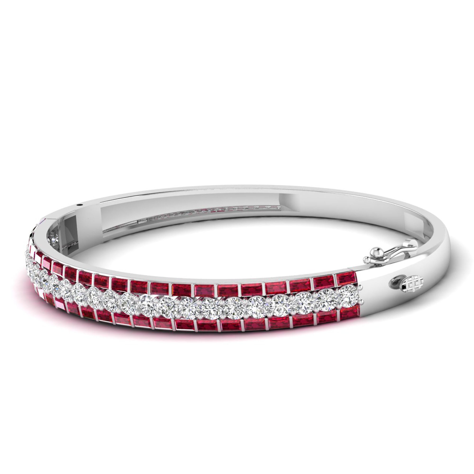 14K White Gold - Ruby