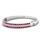 14K White Gold - Ruby
