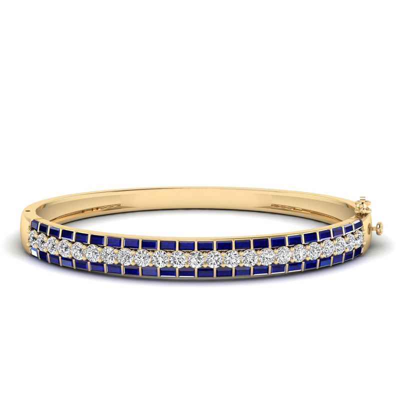 14K Yellow Gold - Sapphire