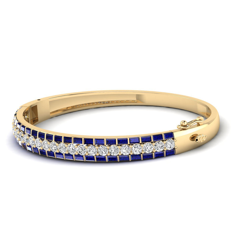 14K Yellow Gold - Sapphire