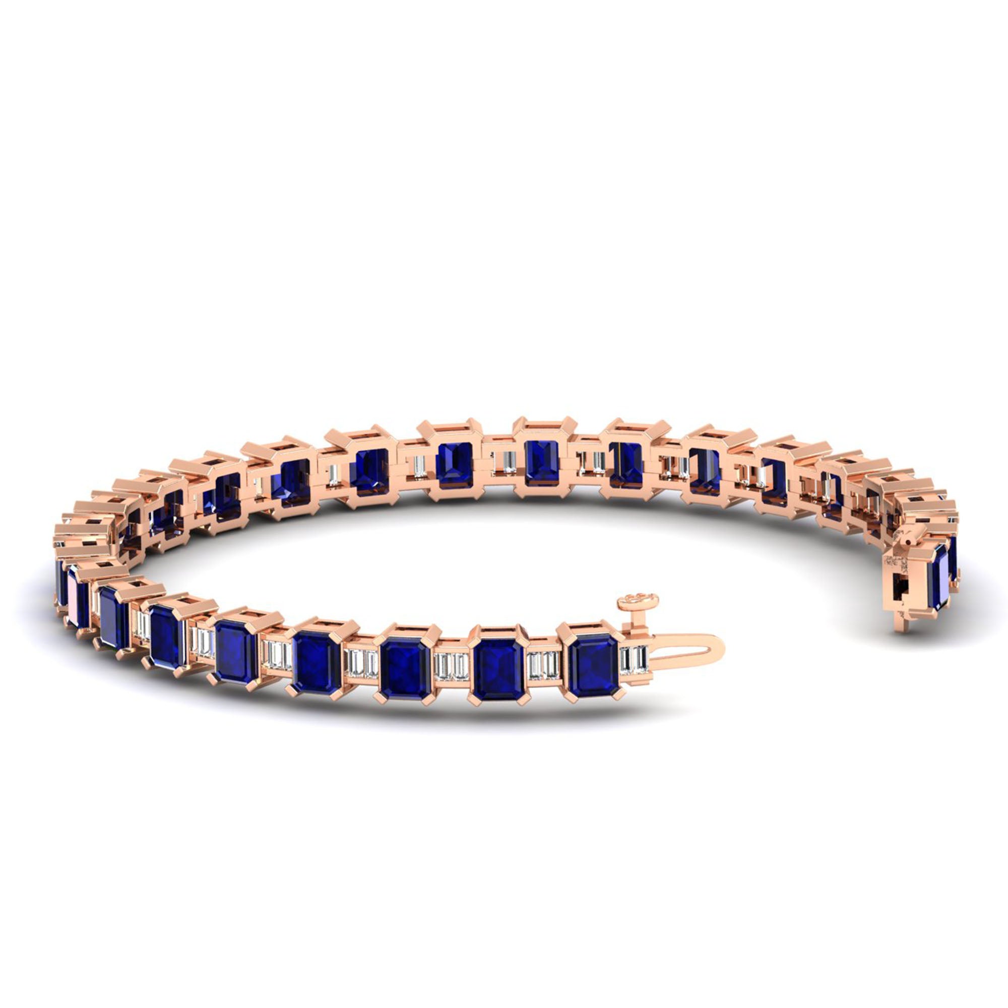 14K Rose Gold - Sapphire