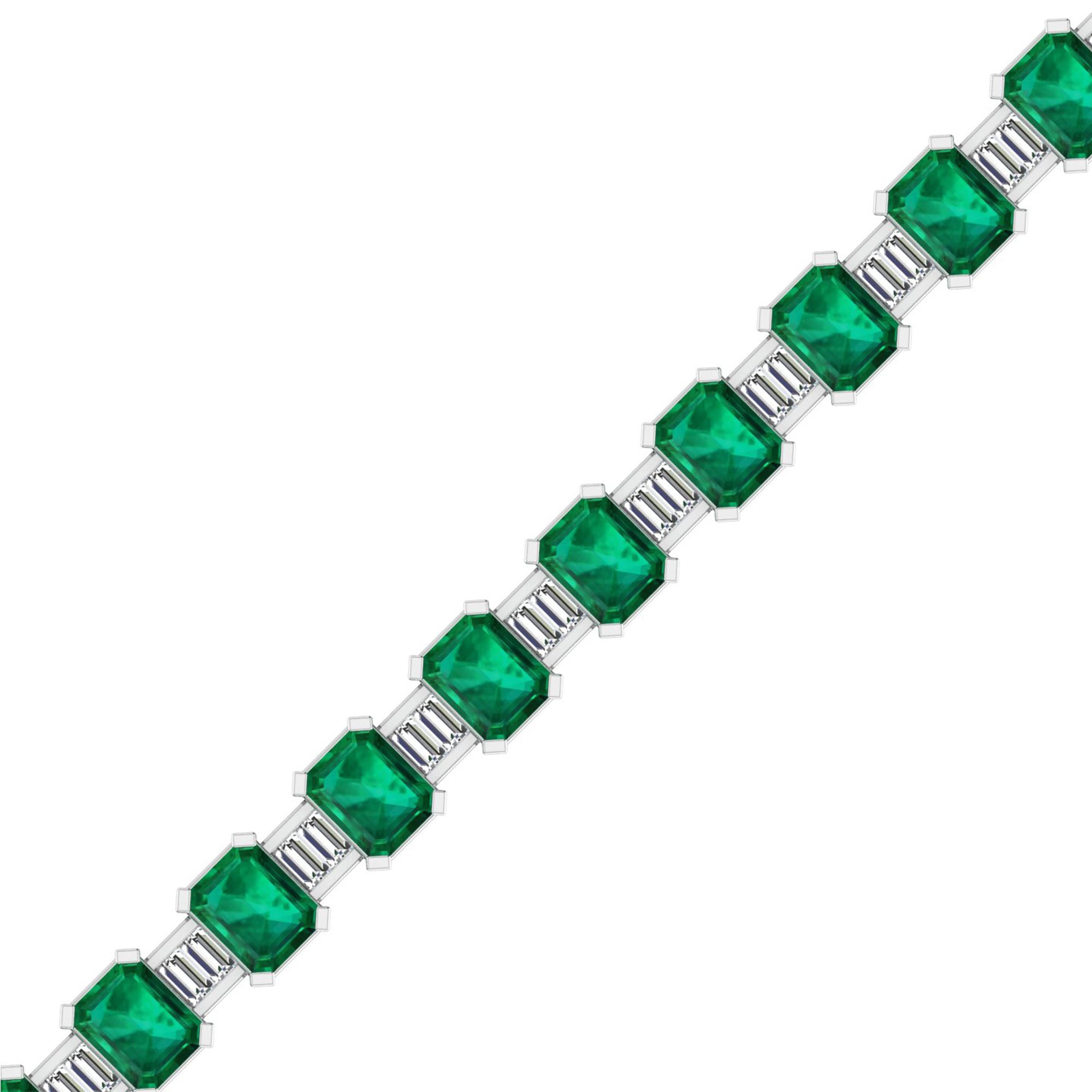 14K White Gold - Emerald