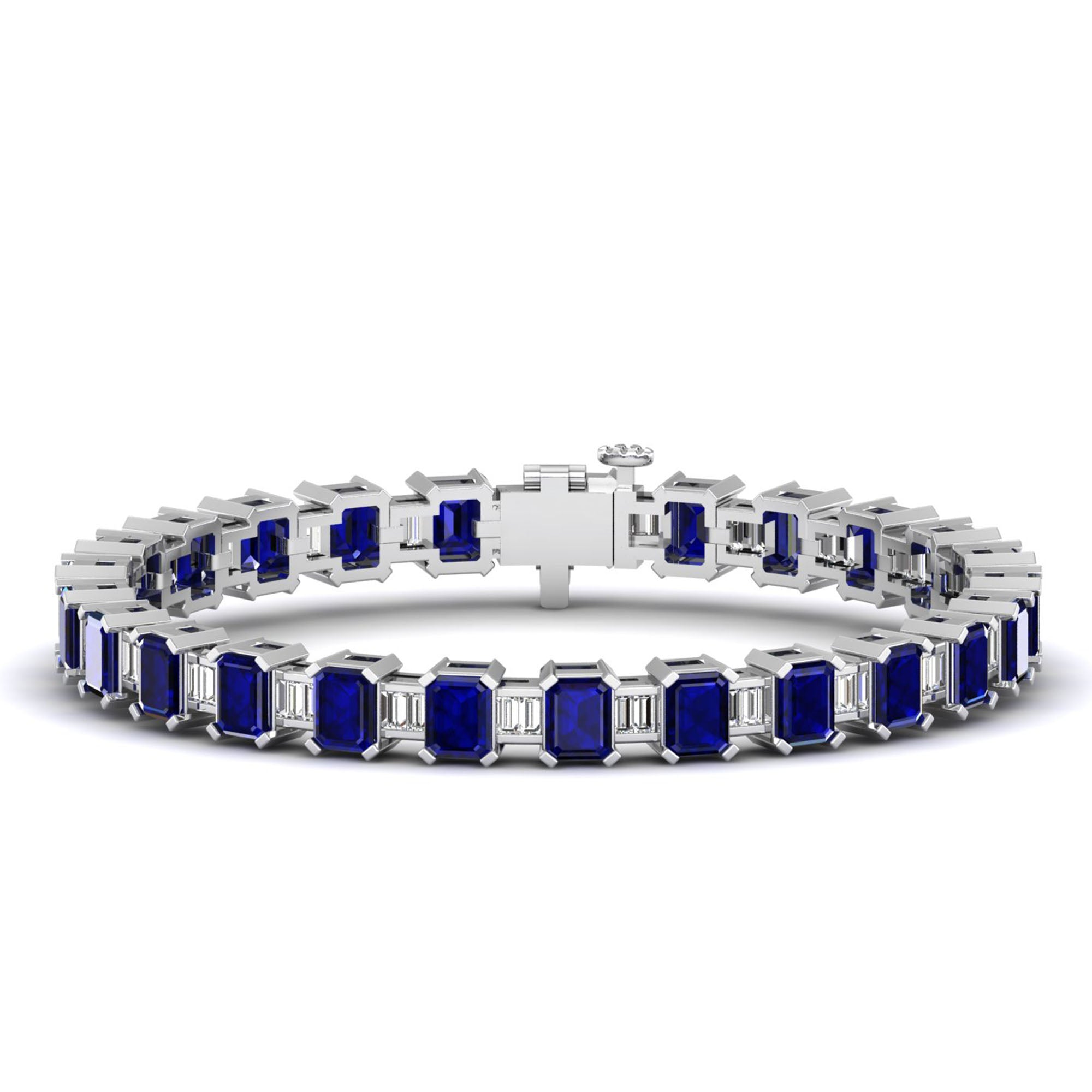 14K White Gold - Sapphire