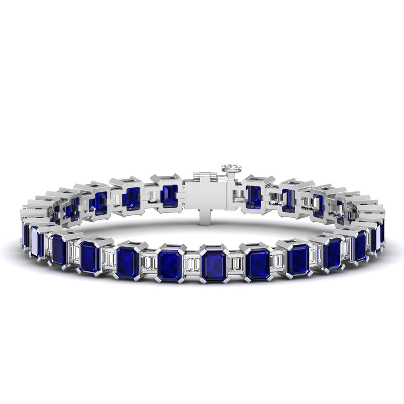 14K White Gold - Sapphire