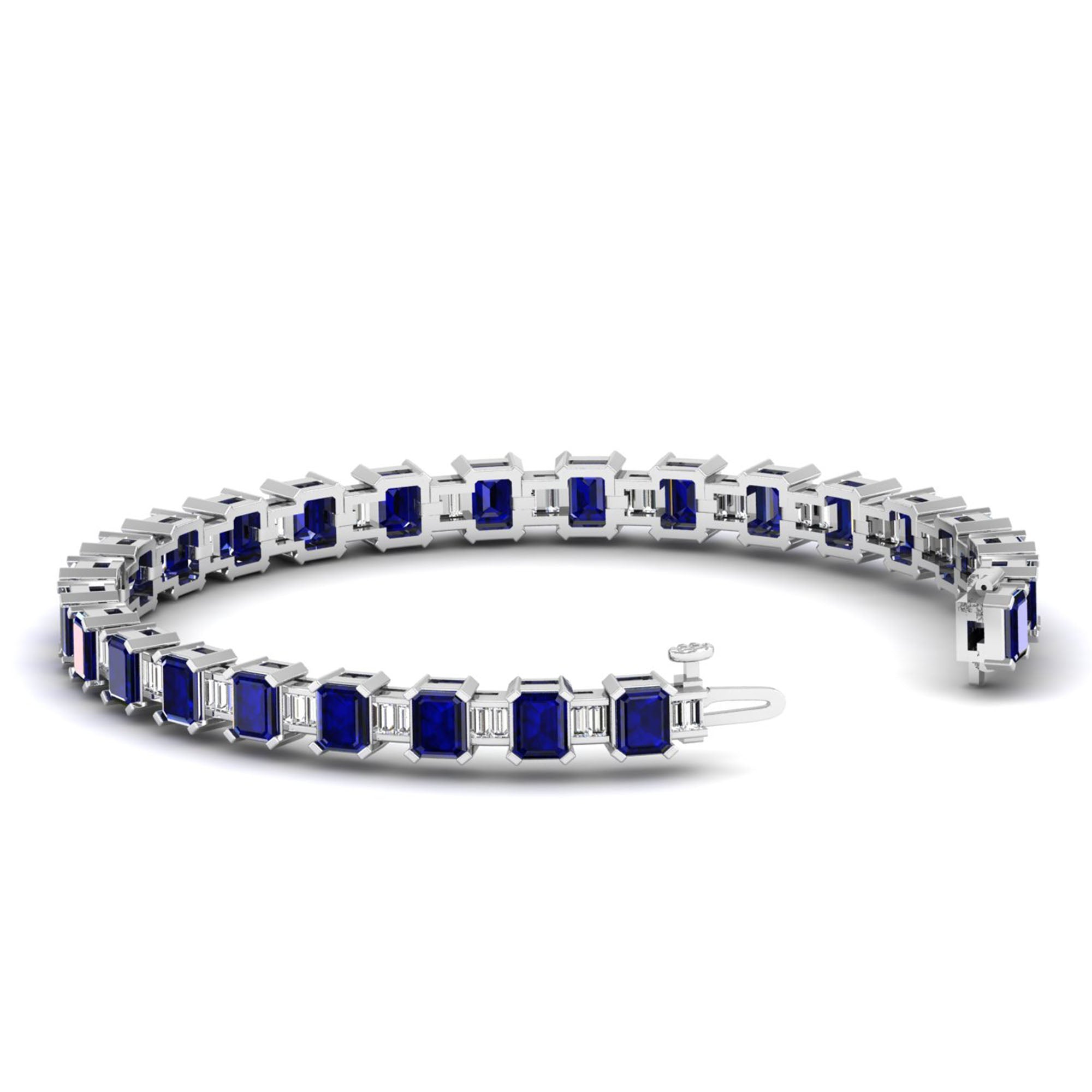 14K White Gold - Sapphire
