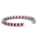 14K White Gold - Ruby
