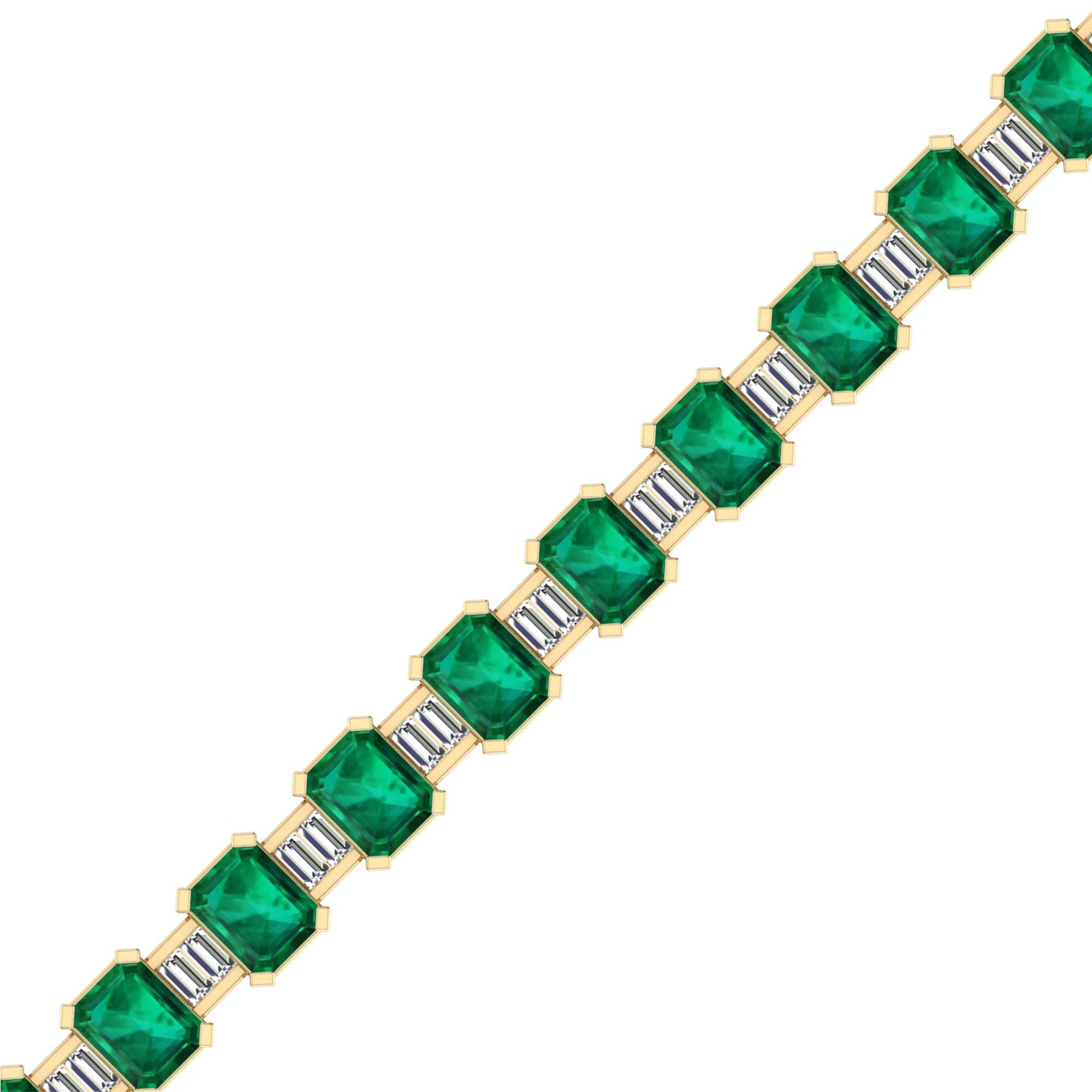 14K Yellow Gold - Emerald
