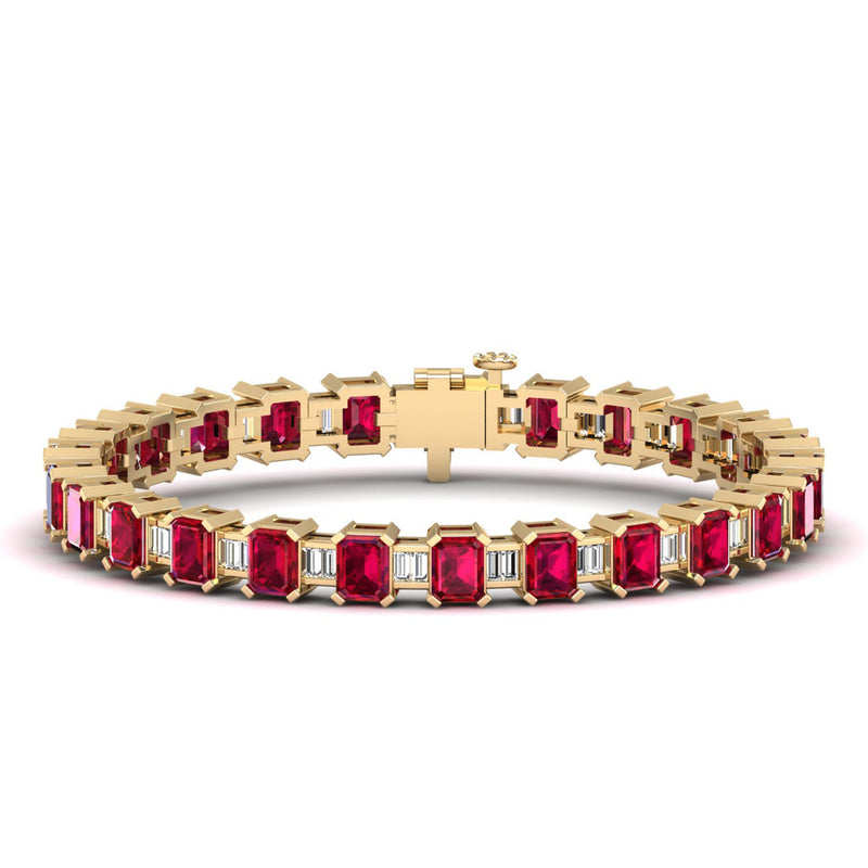 14K Yellow Gold - Ruby