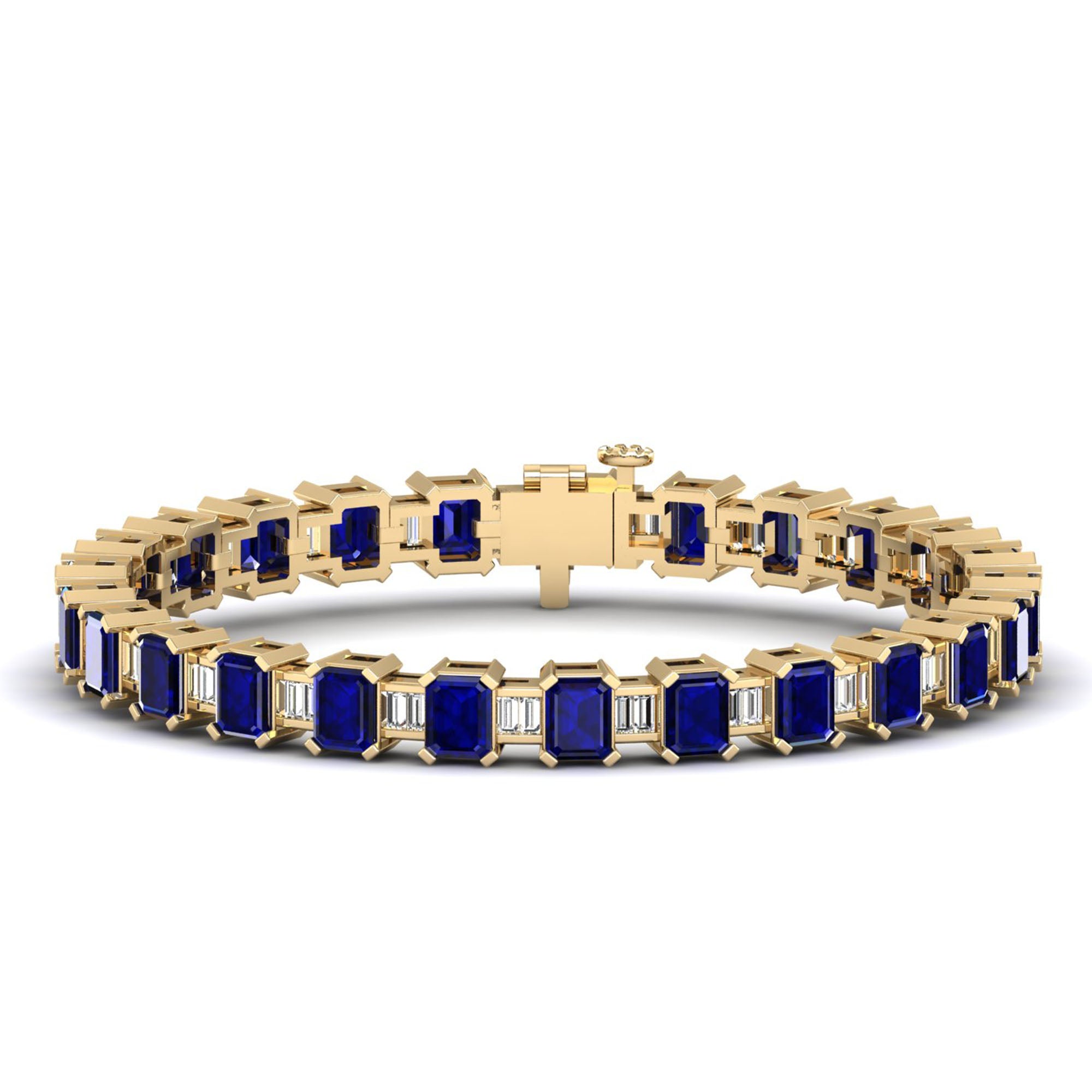14K Yellow Gold - Sapphire
