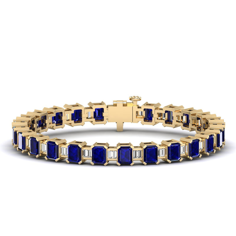 14K Yellow Gold - Sapphire