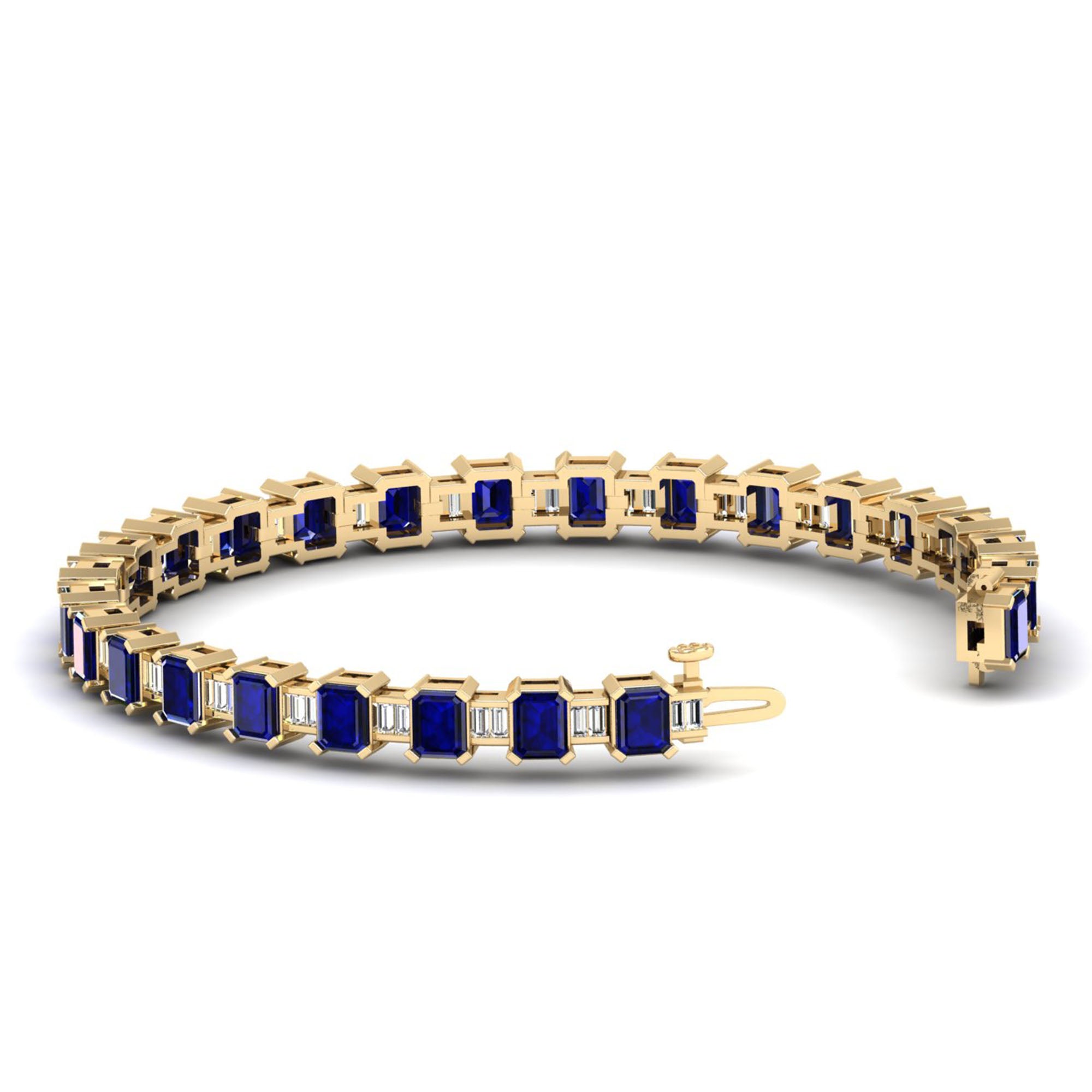 14K Yellow Gold - Sapphire