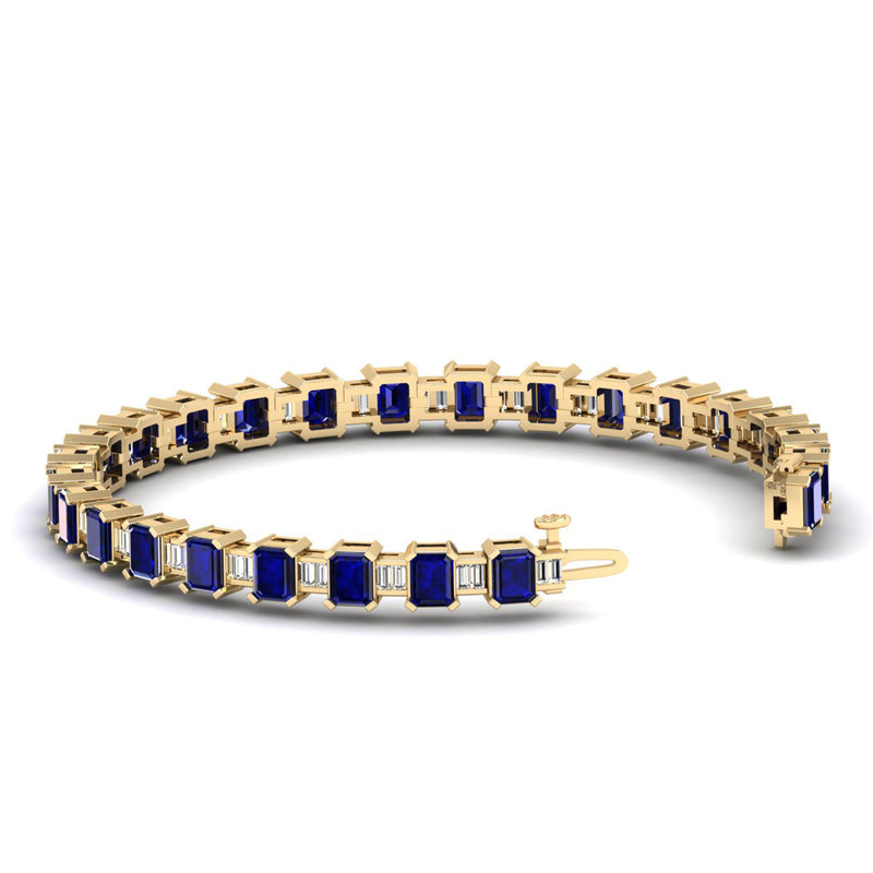 14K Yellow Gold - Sapphire