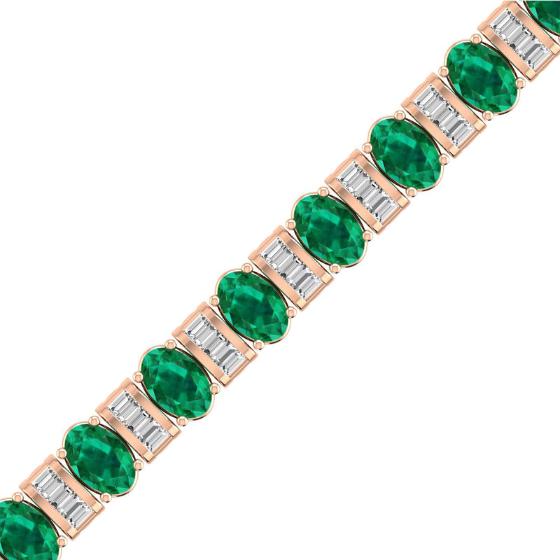 14K Rose Gold - Emerald
