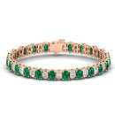 14K Rose Gold - Emerald