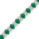 14K White Gold - Emerald