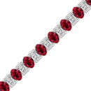 14K White Gold - Ruby