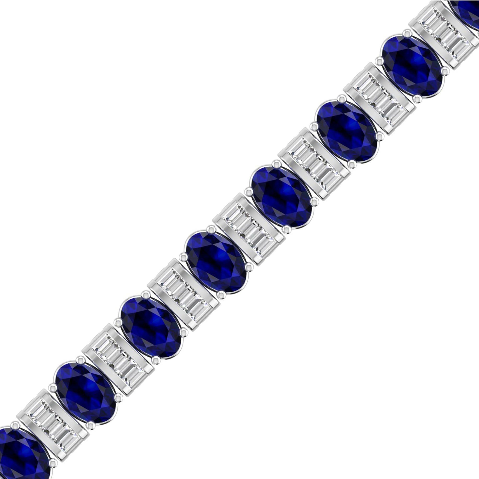 14K White Gold - Sapphire