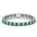 14K White Gold - Emerald
