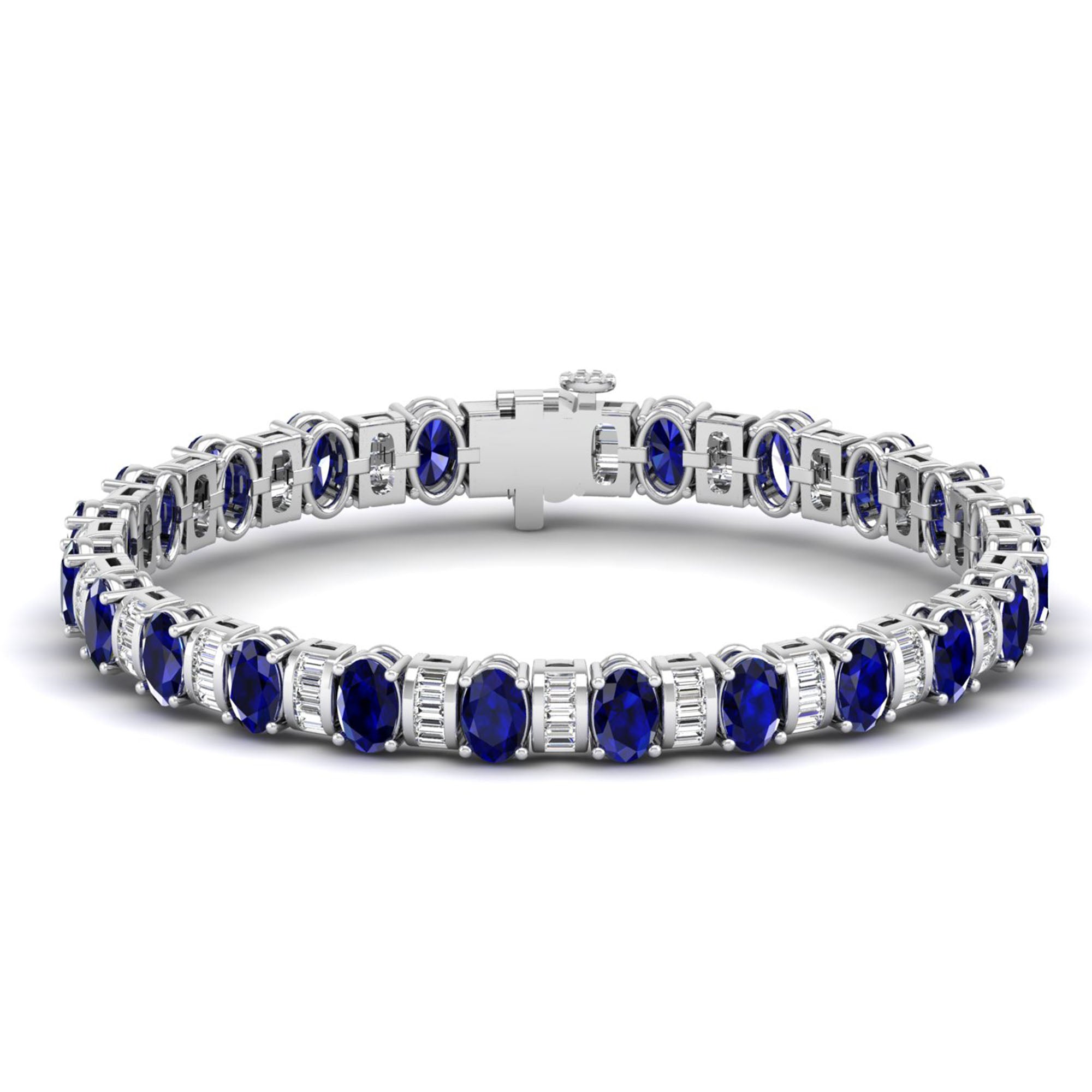 14K White Gold - Sapphire