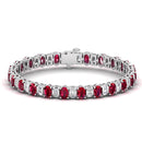 14K White Gold - Ruby