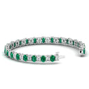14K White Gold - Emerald