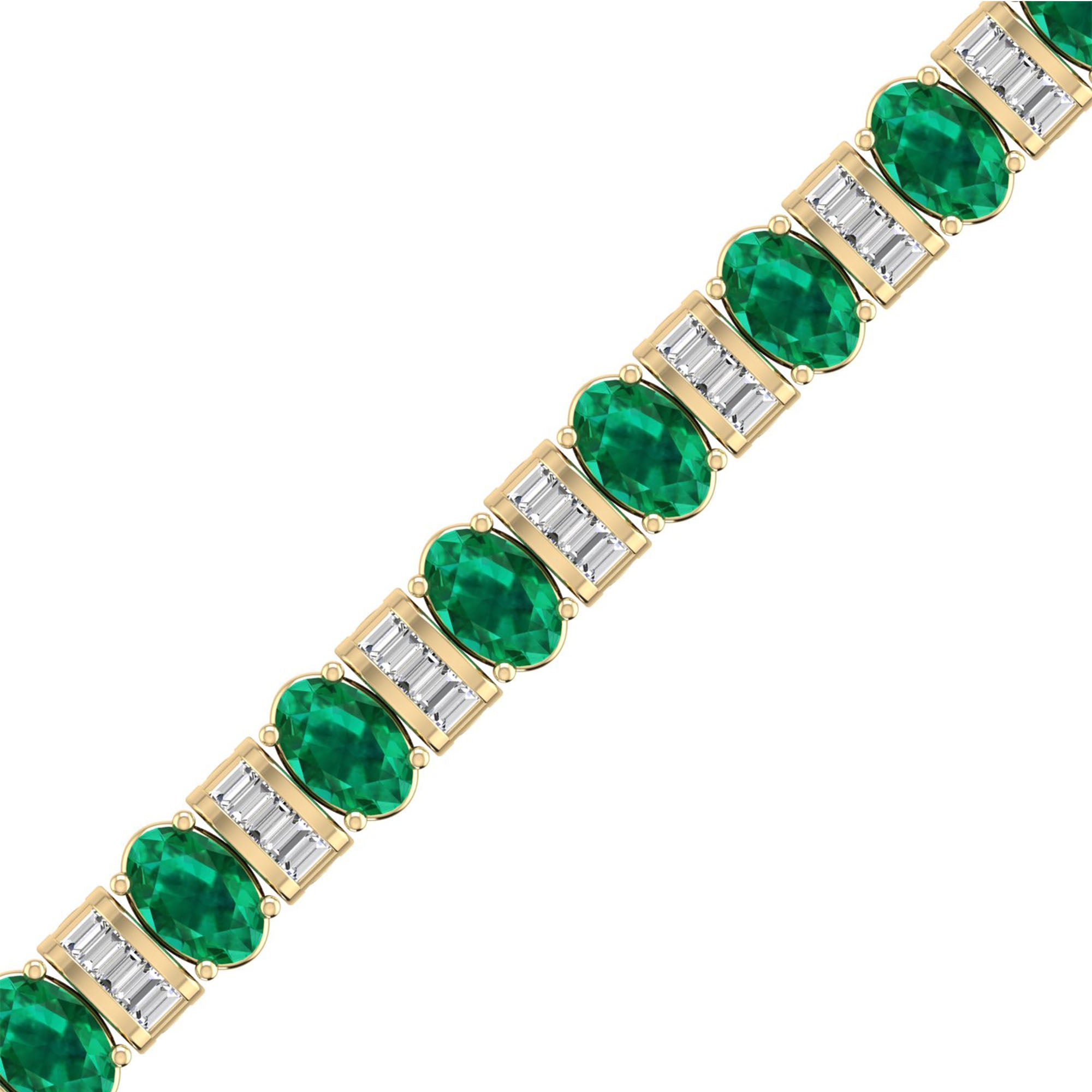 14K Yellow Gold - Emerald